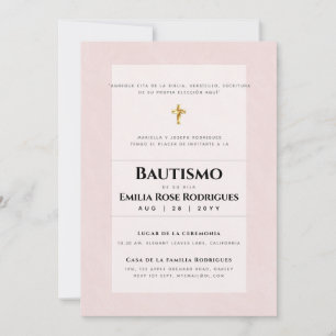 Bautismo Español Católico Moderno Inbjudningar