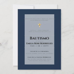 Bautismo Español Católico Moderno Inbjudningar