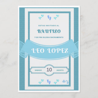 Bautizo bjudacion niño inbjudningar