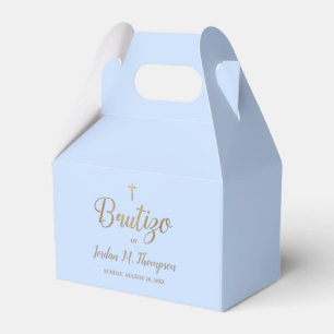 Bautizo Blue Guld Kor Spansk baptism Boy Presentaskar