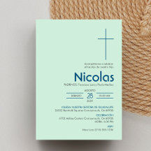 Bautizo-inbjudan Elegant Minimalist Baptism
