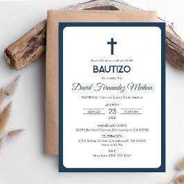 Bautizo-inbjudan enkel och minimal baptism inbjudningar