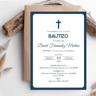 Bautizo-inbjudan enkel och minimal baptism inbjudningar