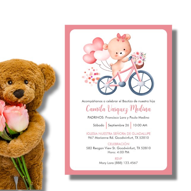 Bautizo-inbjudan för flickor, Cheerful Baptism Inbjudningar (Skapare uppladdad)