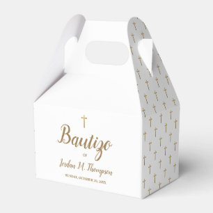 Bautizo White Guld Kor Anpassningsbar Spansk bapti Presentaskar