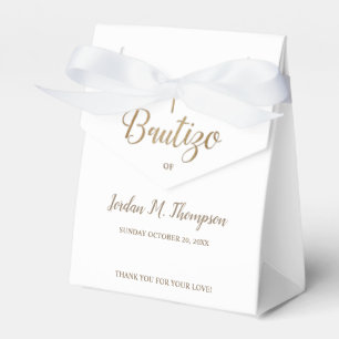 Bautizo White Guld Kor Anpassningsbar Spansk bapti Presentaskar