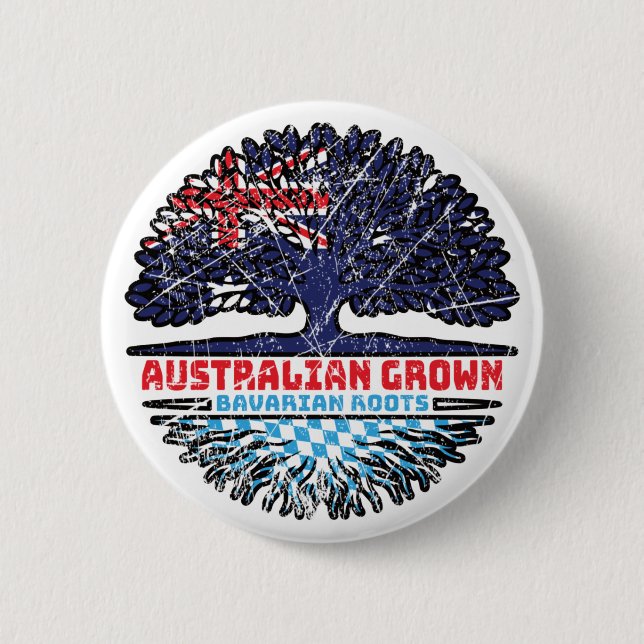 Bavaria Bavarian Australian Australia Träd Roots Knapp (Framsida)