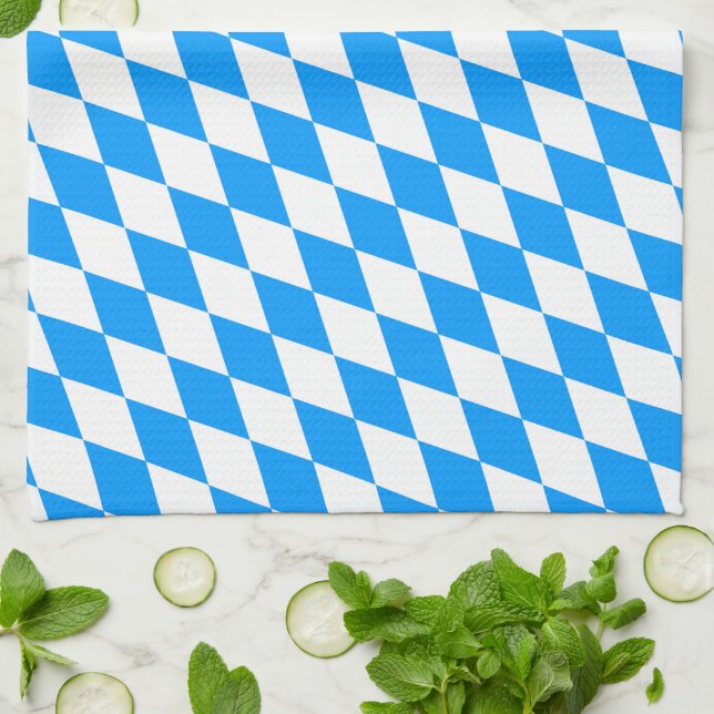 Bavaria blå för kök kökshandduk (Vikta)