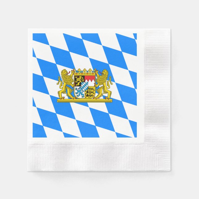 Bavaria-flagga-jackande av arm pappersservett (Framsidan)