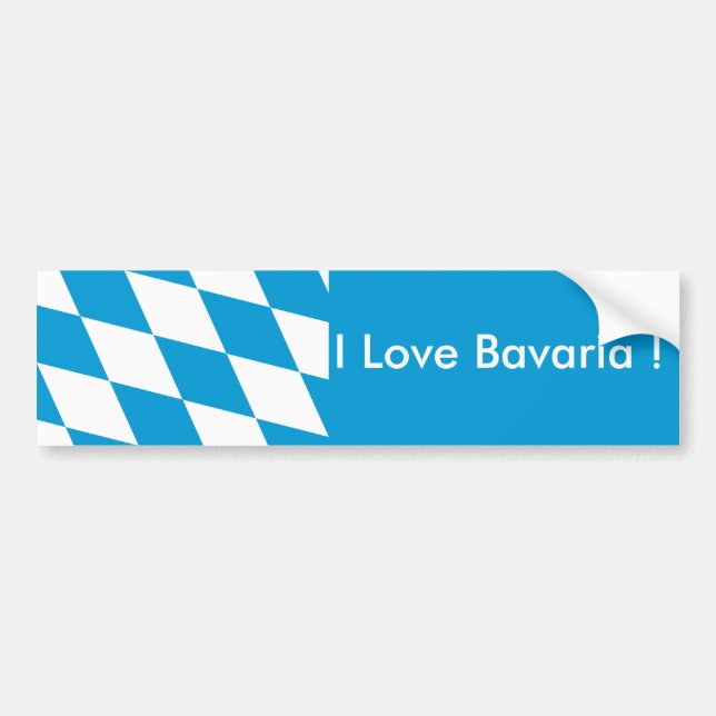 Bavaria-Flagga, Tyskland Bildekal (Framsidan)