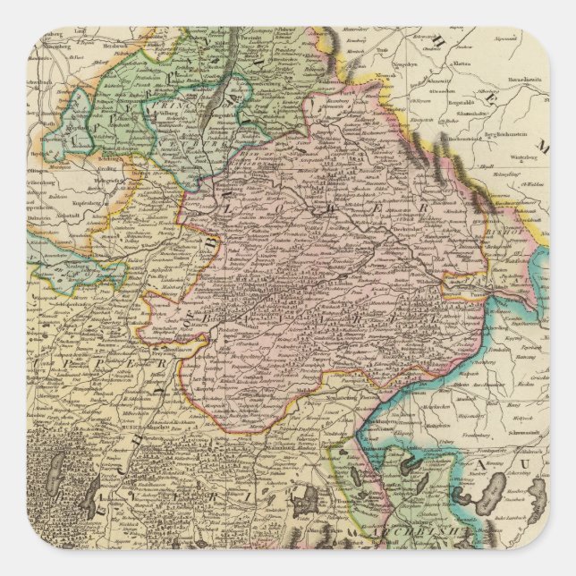 Bavaria Fyrkantigt Klistermärke (Framsida)