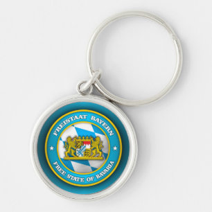 Bavaria Medallion Rund Silverfärgad Nyckelring