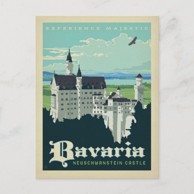 Bavaria, Neuschwanstein Castle Vykort (Framsida)