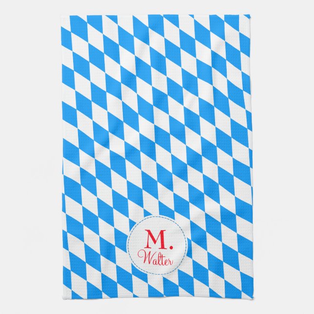 Bavaria romber märkta kökshandduk (Vertikal)
