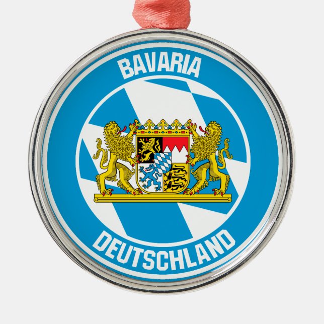 Bavaria Round Emblem Julgransprydnad Metall (Framsidan)