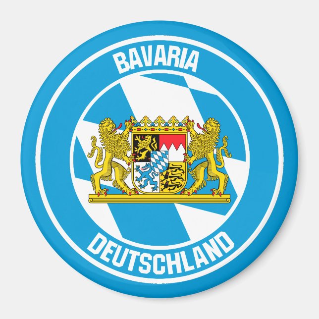 Bavaria Round Emblem Magnet (Framsidan)