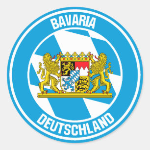 Bavaria Round Emblem Runt Klistermärke