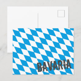 Bavaria Tyskland Diamond Flagga Design Helg Vykort
