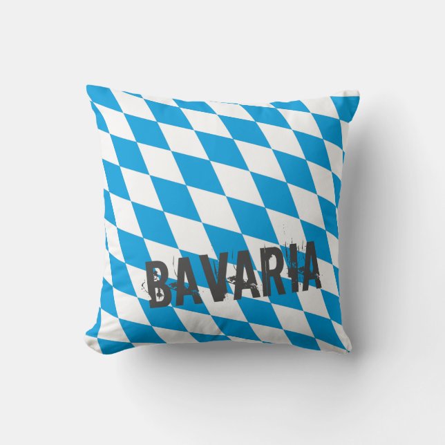 Bavaria Tyskland Diamond Flagga Design Kudde (Framsida)