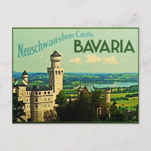 Bavaria Tyskland Neuschwanstein Castle Vykort