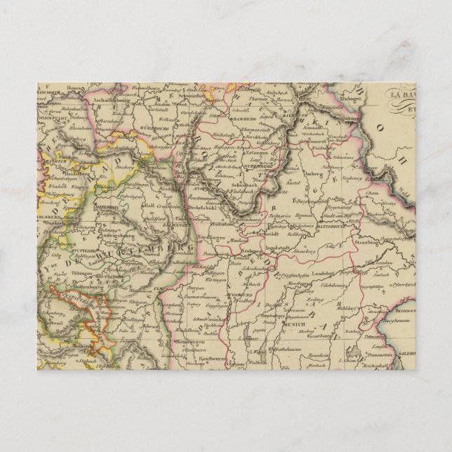 Bavaria, W?rttemberg och Baden Gr Vykort (Framsida)