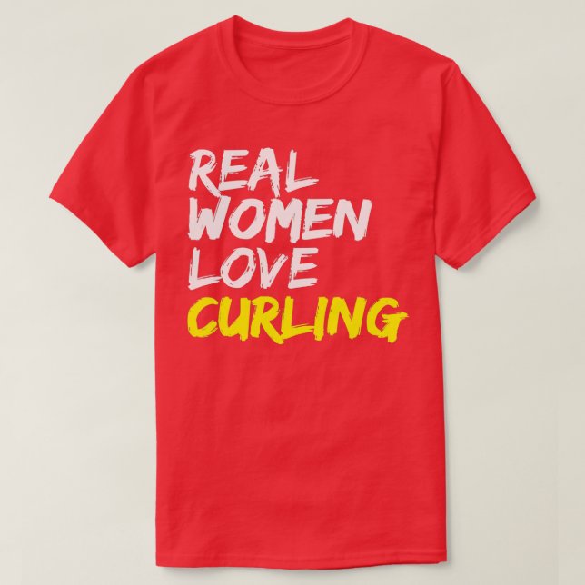 Bavarian Curling Team Real Women Kärlek Curling T Shirt (Design framsida)