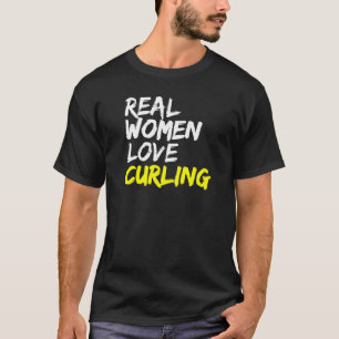 Bavarian Curling Team Real Women Kärlek Curling T Shirt