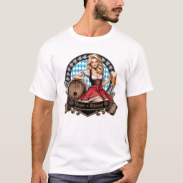 Bavarian Festivals blondes Dirndl mit Prost Cheers T Shirt