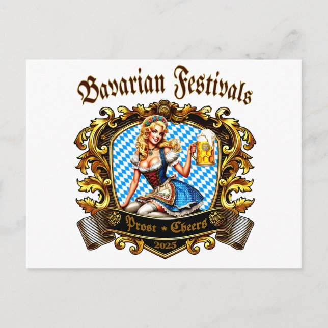 Bavarian Festivals - Prost -  Kirchweih 2025 Vykort (Framsida)