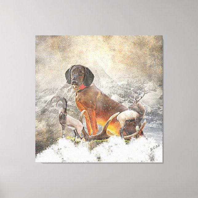 Bavarian Mountain Hound, Art Canvastryck (Framsida)