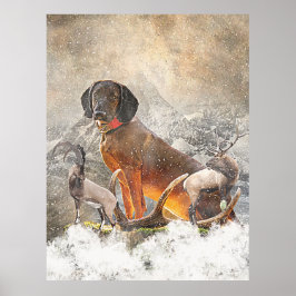 Bavarian Mountain Hound, Art Poster