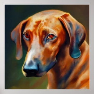 Bavarian Mountain Hound - Hund Porträtt Poster
