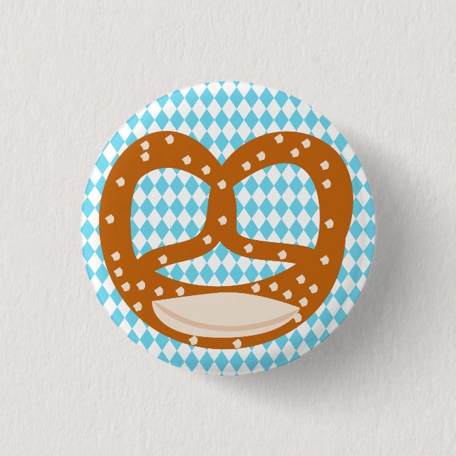 Bavarian Pretzel (Brezn) Corsage Button Knapp (Framsida)