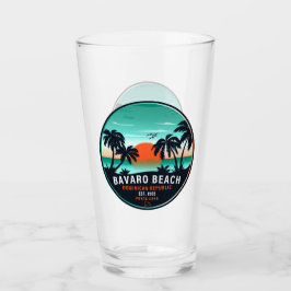Bavaro Beach Dominican Retro Sunset Souvenir 60-ta Glaskopp