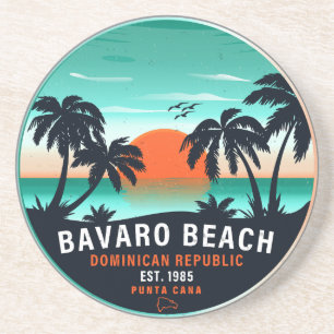 Bavaro Beach Dominican Retro Sunset Souvenir 60-ta Underlägg