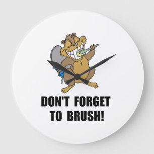 Bäver borstar stor klocka