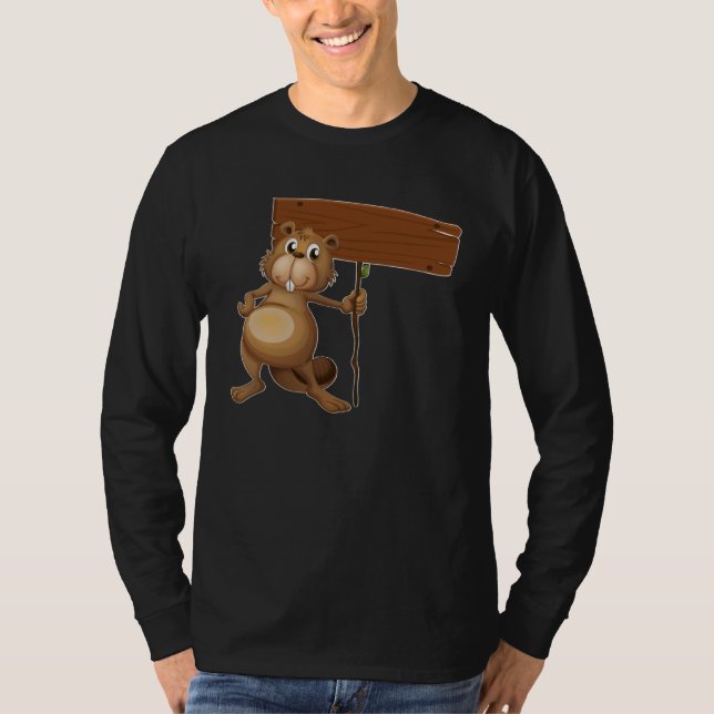 Bäver för Bäver 3 T Shirt (Framsida)