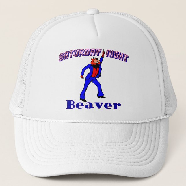 Bäver för lördagnattdisko truckerkeps (Framsida)
