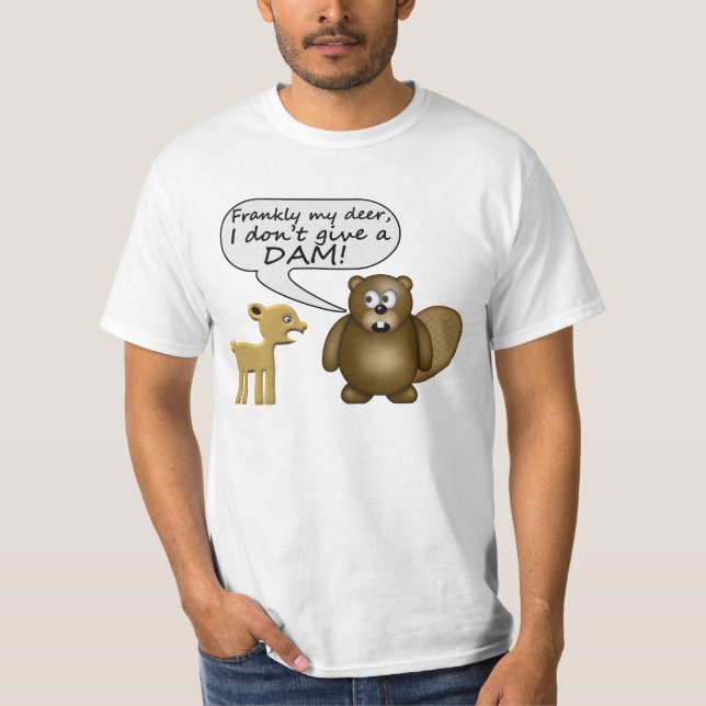 Bäver ger inte en fördämning t-shirt (Framsida)