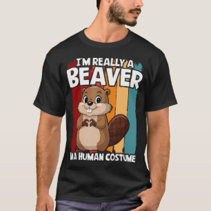 Bäver JAG Är Verkligen En Bäver Tjej T Shirt