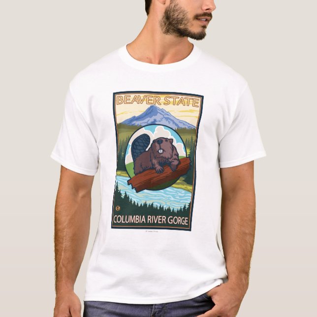 Bäver & Mt.-huva - Columbia River klyfta, ELLER Tee Shirt (Framsida)