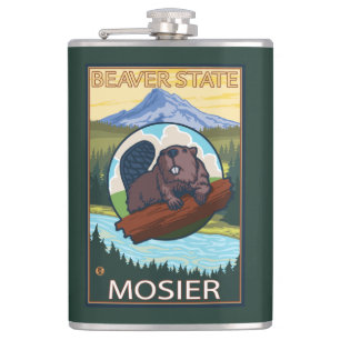 Bäver & Mt.-huva - Mosier, Oregon Fickplunta