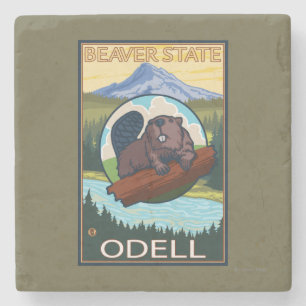 Bäver & Mt.-huva - Odell, Oregon Stenunderlägg