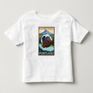Bäver & Mt.-huva - Portland, Oregon Tee Shirt