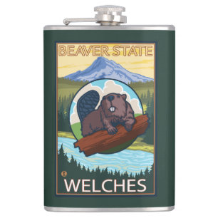 Bäver & Mt.-huva - Welches, Oregon Fickplunta