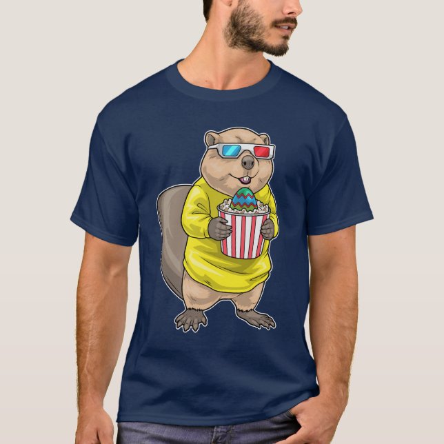 Bäver Påsk Biograf T Shirt (Framsida)