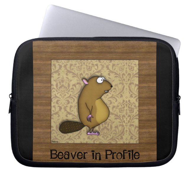 Bäver profilerar in laptop sleeve (Framsidan)