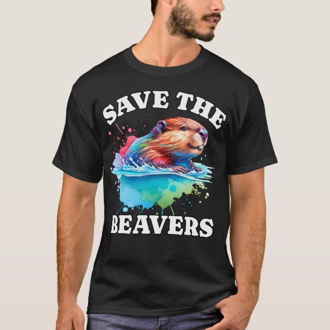Bäver Rädda T Shirt (Framsida)