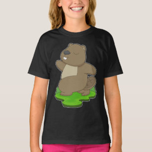 Bäver Yoga Fitness Gymnastik T Shirt