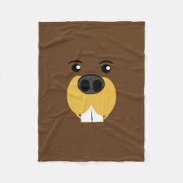 Bäveransikte Fleecefilt